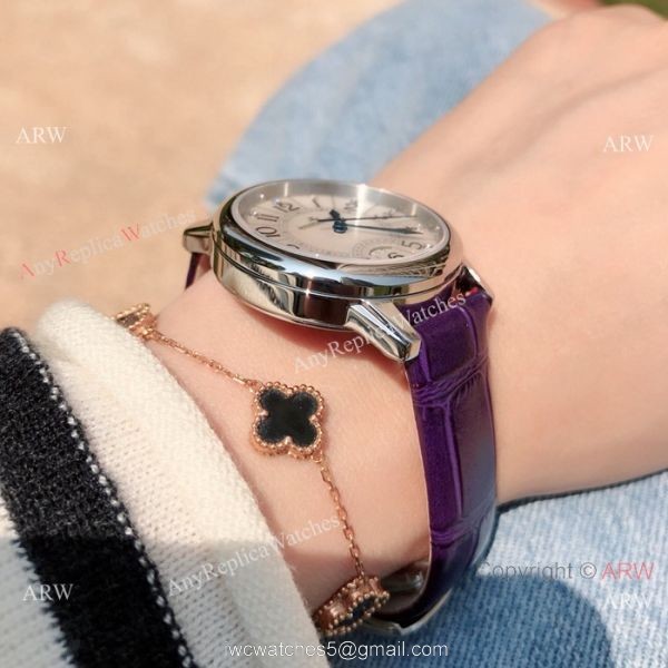 Low Price Jaeger-LeCoultre Rendez Vous Lady Watch SS Purple Leather Strap 6