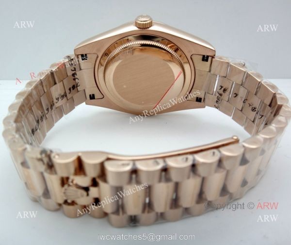 Replica Presidential Rolex Day date 40mm Watch Rose Gold stripped Dial 6