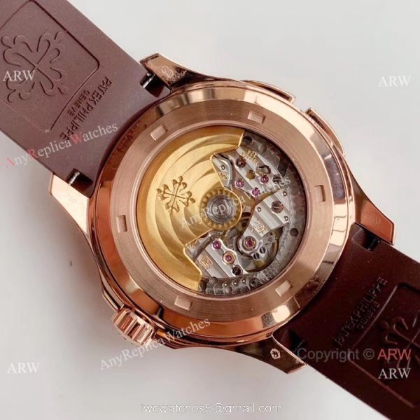 (GR) Swiss Grade Patek Philippe Aquanaut Travel Time Rose Gold Watch 6