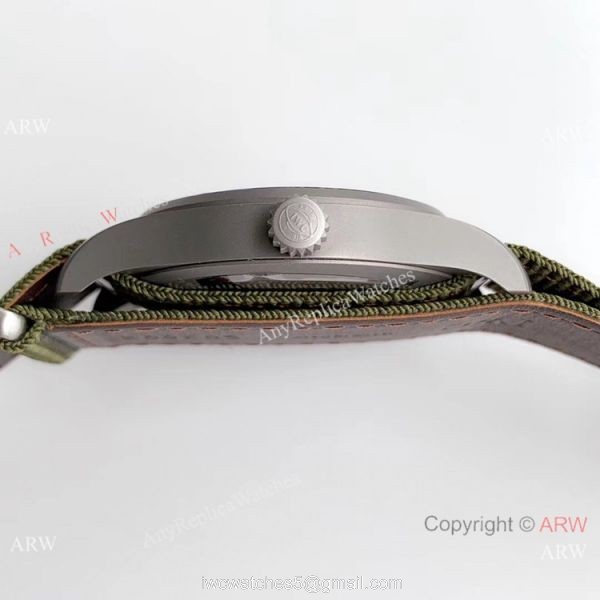 Swiss IWC Mark XVIII Replica Watch Titanium Green Nato Strap M+ Factory 6