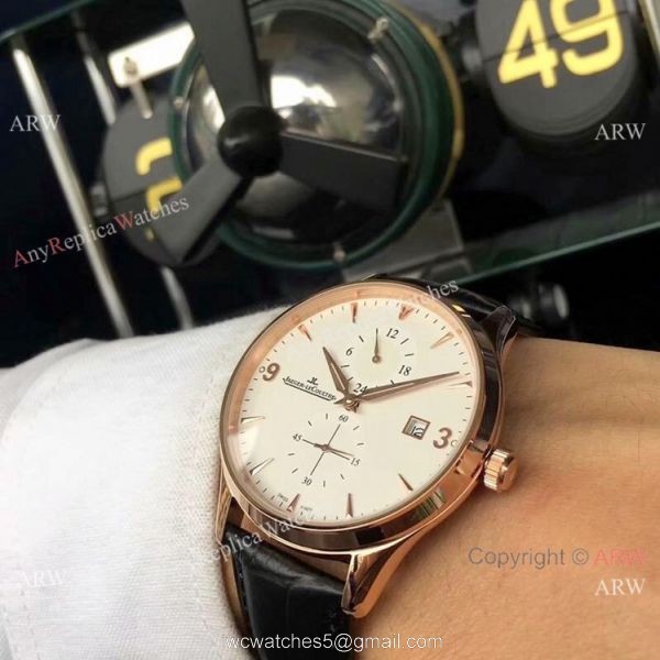 Best Quality Jaeger-LeCoultre Master 2-Tone Rose Gold White Dial Watch 42mm 6