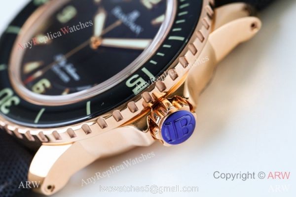 Swiss Grade Blancpain Fifty Fathoms Automatique Rose Gold Watch Best Replica 1:1 6