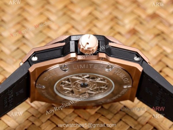 2019 Replica Hublot Big Bang Sang Bleu Iced Out Rose Gold Watches 6
