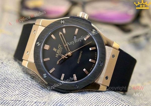 New Copy Hublot Classic Fusion Blue Dial Men Watch at ARW Replica Watches 6