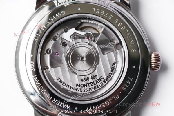 Best 1 1 Replica Mont Blanc Star Legacy Moonphase Rose Gold Watch Swiss Made 6