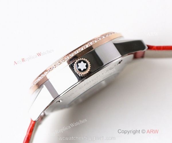 Swiss Fake Montblanc Boheme Date 33mm Watch Rose Gold Bezel MOP Dial 6