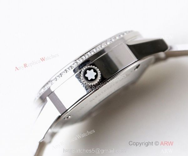 Swiss Montblanc Boheme Date SS Watch 33mm Women Mont Blanc Bracelet Replica 6