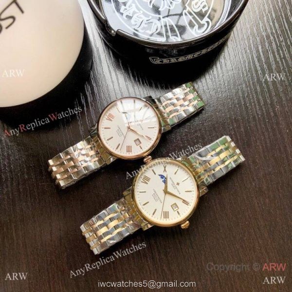 Top Grade Vacheron Constantin Moon phase Watch 2-Tone Rose Gold 40mm 6