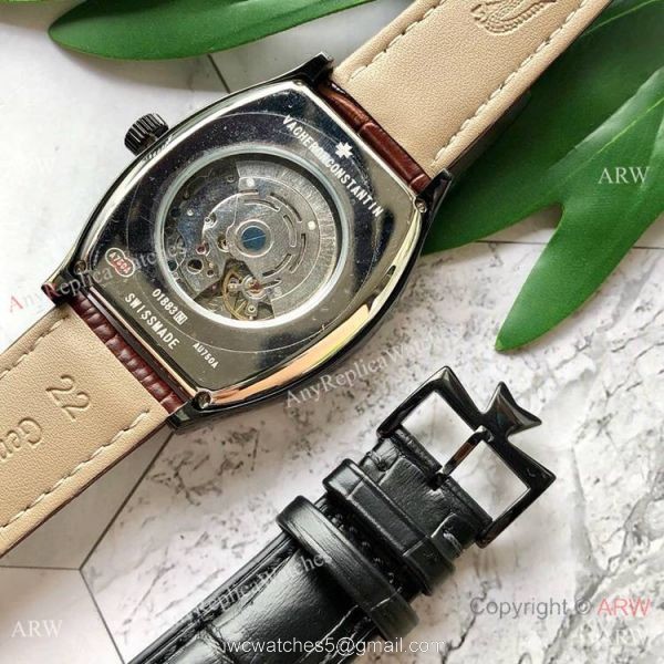 Buy Vacheron Constantin Geneve Fake Malte Moonphase Watch Black and White 6