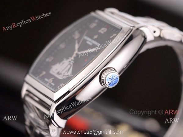 High Quality Vacheron Constantin Malte Stainless Steel Black Dial Watch 6