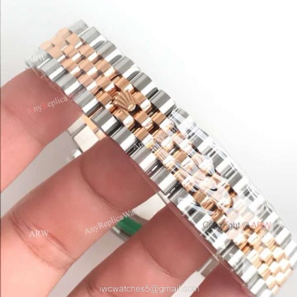 AR Factory V2 Rolex Datejust Black Face Two Tone Rose Gold Watch Rolex ?R 3135 Movement 6