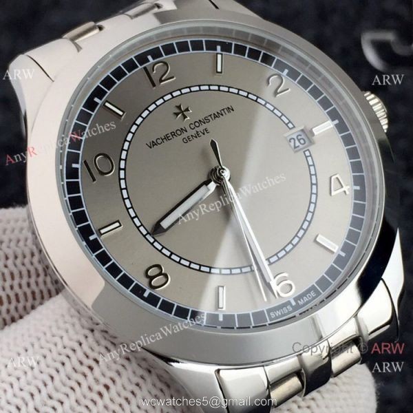 Replica Vacheron Constantin Geneve Automatic Watch SS Black Face 6
