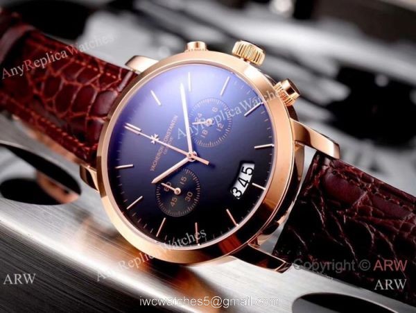 Copy Vacheron Constantin Geneve Chronograph Watches Rose Gold 6