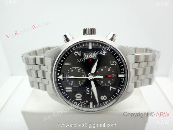Replica Swiss IWC Pilot 7750 Stainless Steel Gray Dial Watch 43MM 6