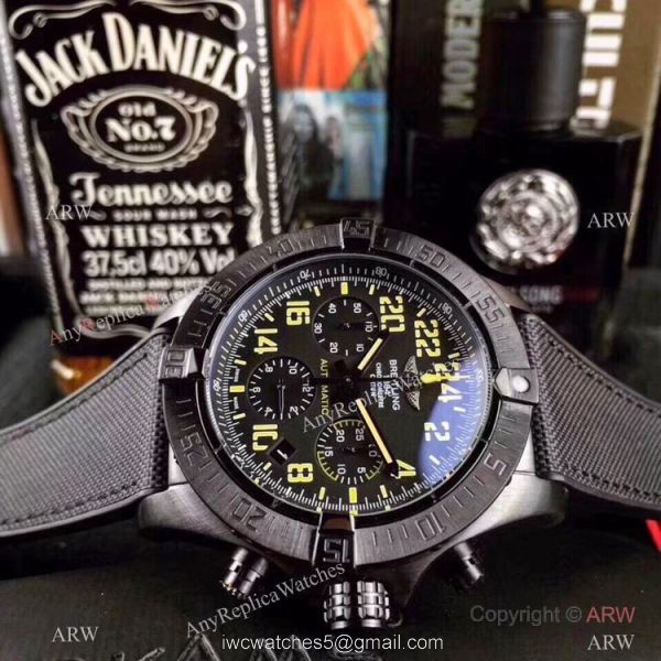Best Copy Breitling Avenger Hurricane Solid Black Watch 43mm 6