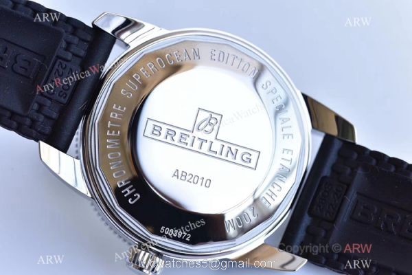 (GF) Copy Breitling Superocean Heritage II Swiss 9015 Watch White Dial Black Rubber Band 6