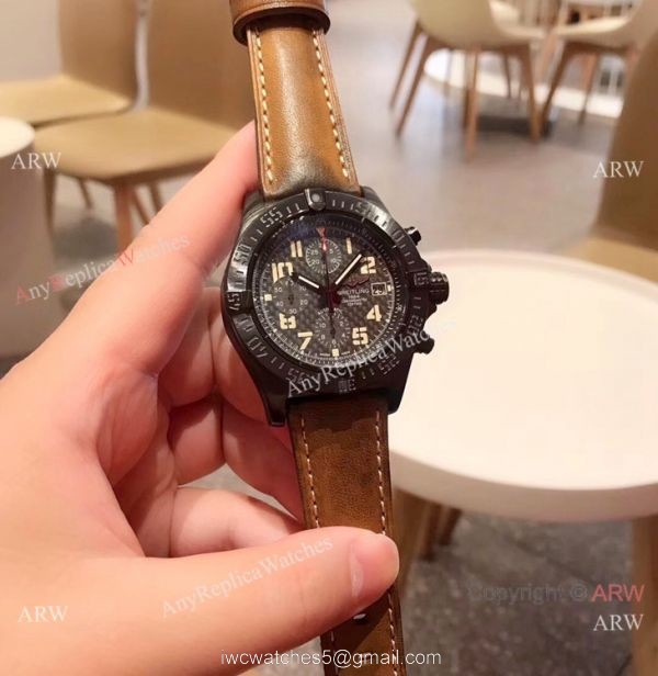 New Copy Breitling Super Avenger II 43mm Watch Black Steel 6