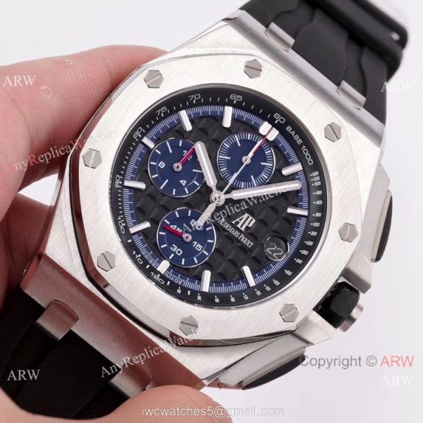 Audemars Piguet Royal Oak offshore Replica Watches SS Blue Sub-dials 6