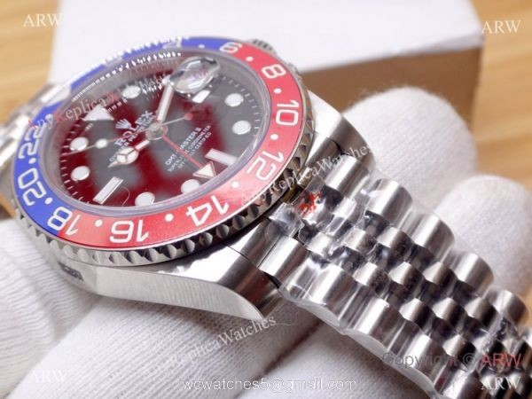 Rolex GMT-Master II Noob Factory 3186 904L Watch Rolex Pepsi Replica 2018 6