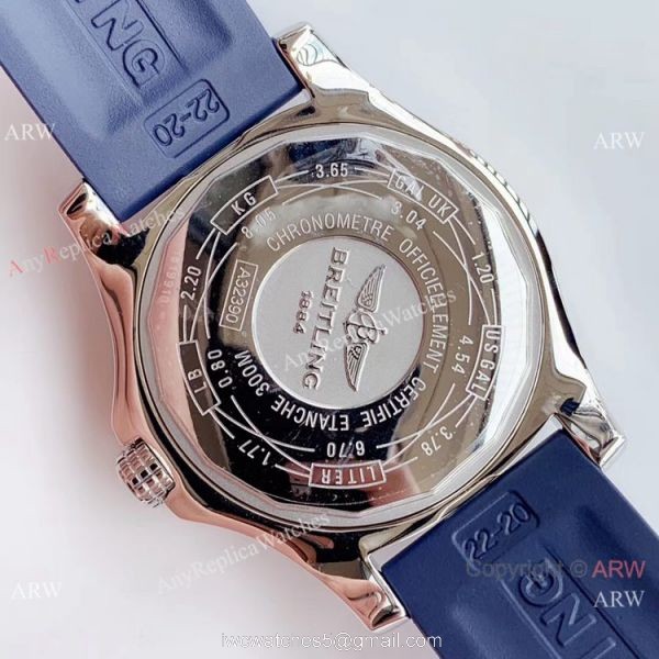 GF Factory Copy Breitling Avenger II GMT 2836 watch Blue Dial Blue Rubber Band 6