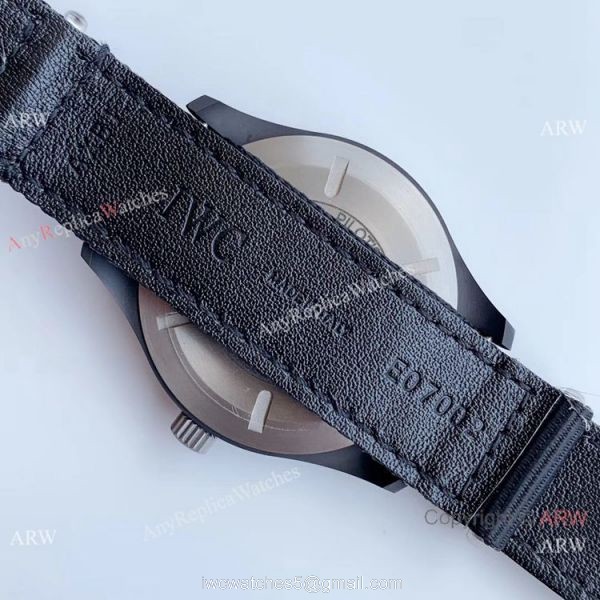 (M+) Swiss Replica IWC Pilots Top Gun Cal.35111 Watch Black PVD Nato Strap 6