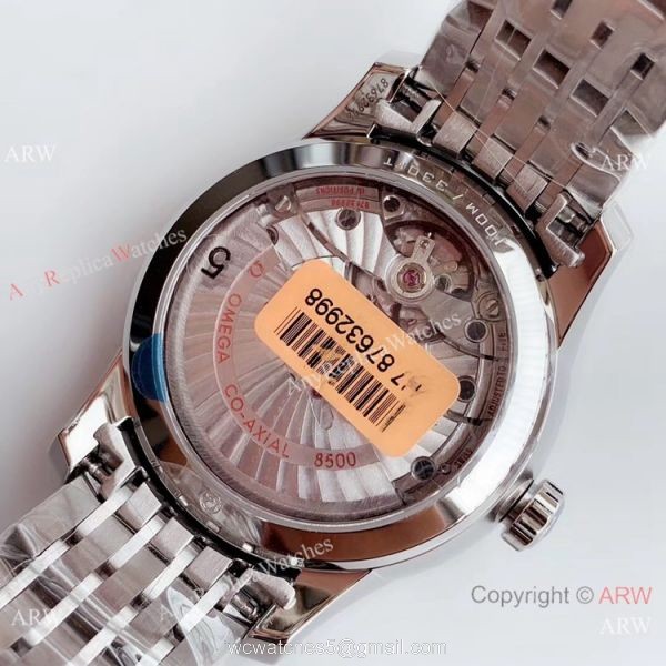 Swiss Copy Omega De Ville Co-Axial Stainless Steel Black Dial VSF 8500 Watch 6