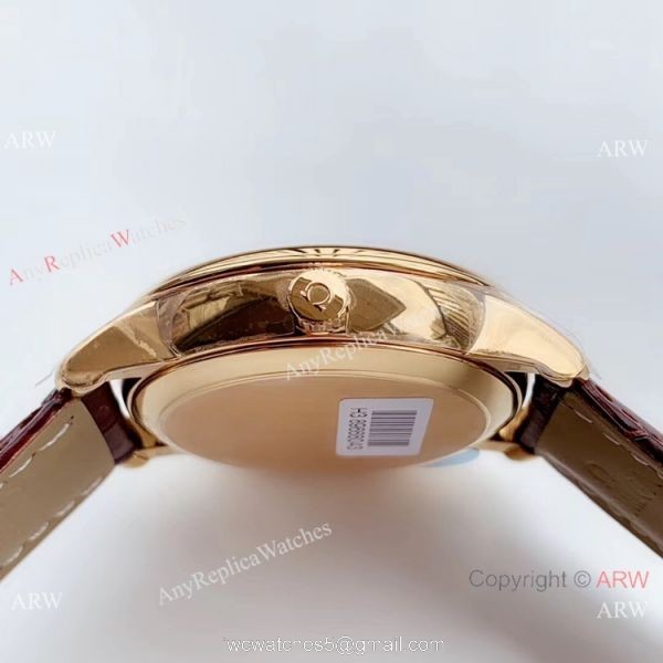 (DV) Swiss Grade Omega De Ville Prestige Yellow Gold Power Reserve Copy Watch 6