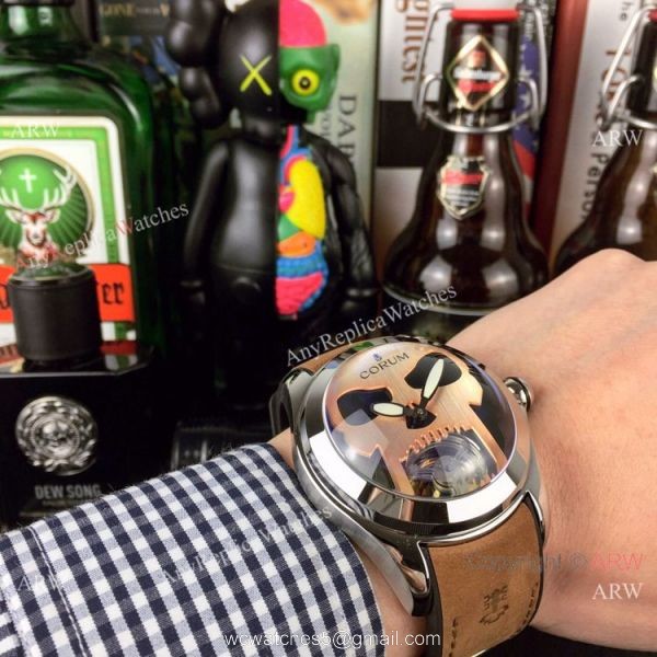 Corum Bubble Skull Stainless Steel Watch Best Replica Corum Watches 6