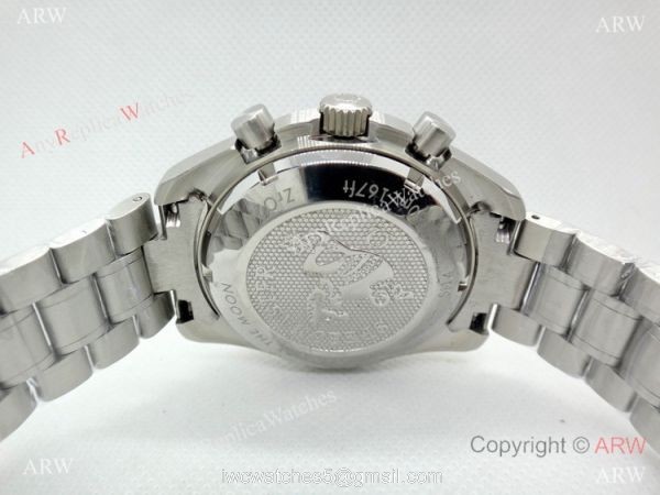 Copy Omega Speedmaster Watch Stainless Steel Black Dial 44mm 6