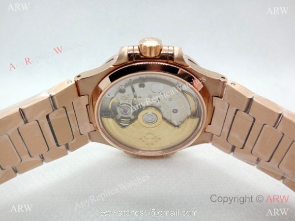 (PPF)Swiss Grade Patek Philippe 7118 Nautilus Rose Gold Diamond Watch Ladies 6