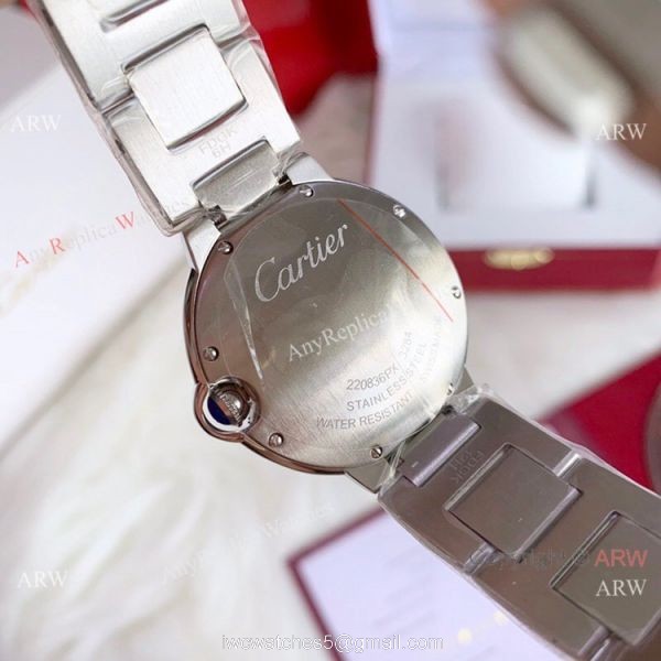 Ballon Bleu de Cartier 36mm Quartz Watches Rose Gold White MOP Dial 6