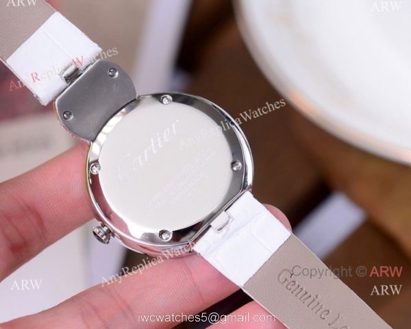 Higher Quality Cartier Ladies 35mm Watch Stainless Steel Diamond 6