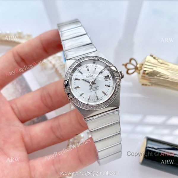 Women Omega Double Eagle 2-Tone Rose Gold Diamond Watch High Quality Replica Watches China 6