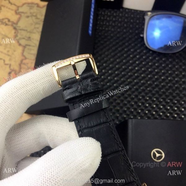 Replica Franck Muller Master Square Automatic Watch Rose Gold Diamond Arabic Dial 6