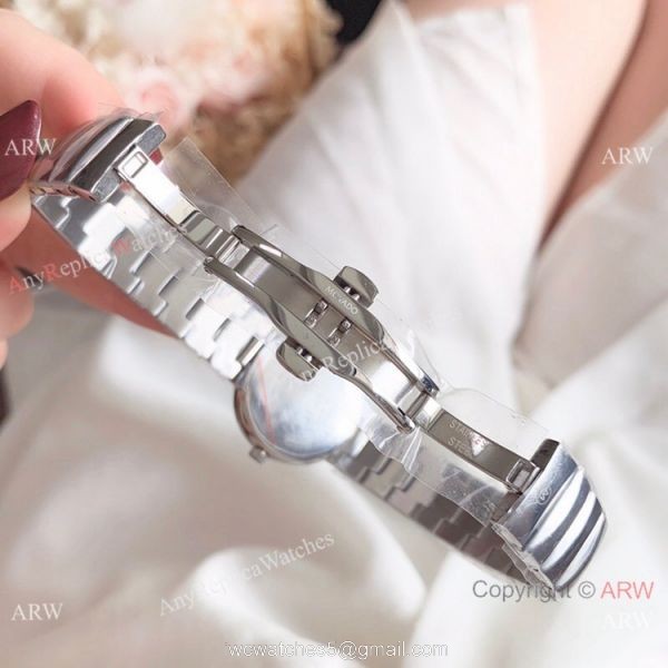 Low Price Copy Movado Stainless Steel White MOP Dial Watch Lady Quartz 6