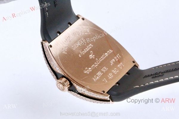 Copy Franck Muller Vanguard Yachting Watch Rose Gold Gray Face 6