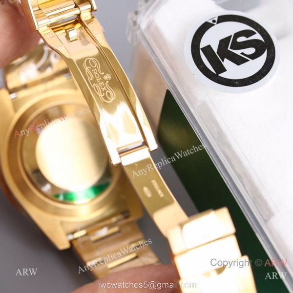 Swiss Grade 1 Replica Rolex GMT Master 2 Rainbow Yellow Gold Watch KSF Eta2836 6
