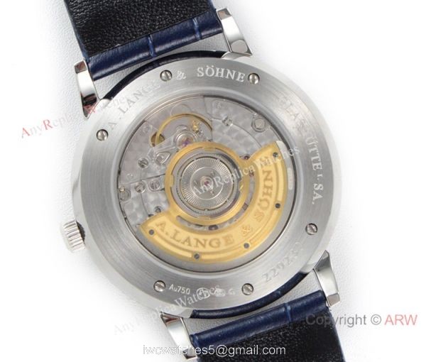 A Lange Sohne Saxonia Thin Swiss 2892 Replica watch New Blue Face 6