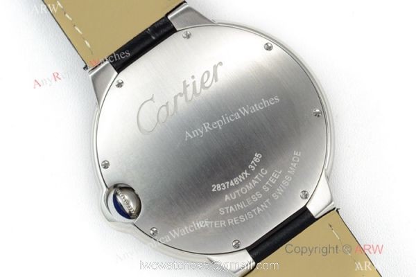 (CR) Ballon Bleu De Cartier Silver Dial Leather Strap 42mm Watch Swiss Grade 1 6