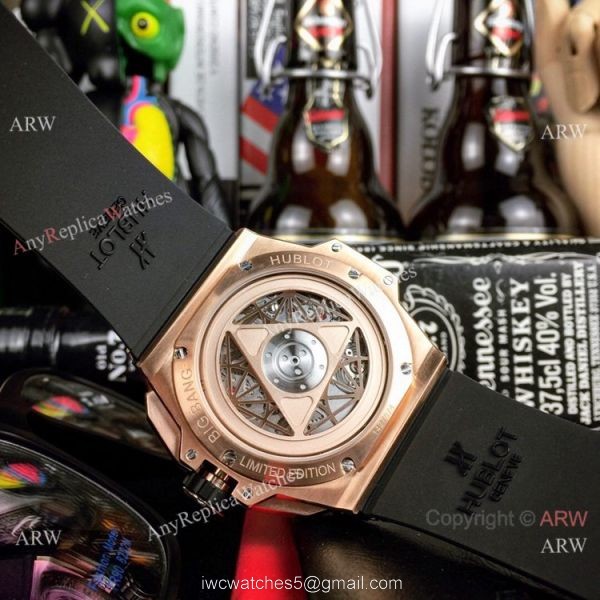 New Hublot Big Bang SANG BLEU II Watches Rose Gold Black Bezel 6