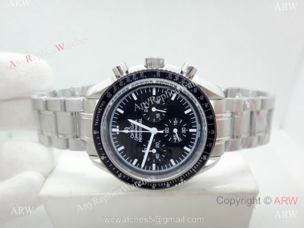 Best Replica Omega Speedmaster 42mm Watch Stainless Steel Black Dial 6