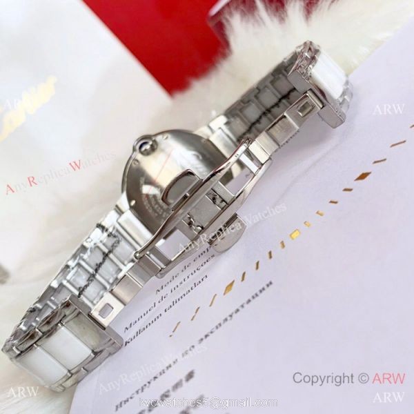 Copy Cartier Ballon Bleu SS Diamond Leopard Watch Swiss Quality 6