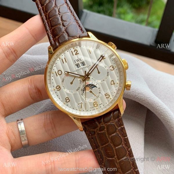 Copy IWC Portofino Grand Complication SS White Dial Watch Best Quality 6