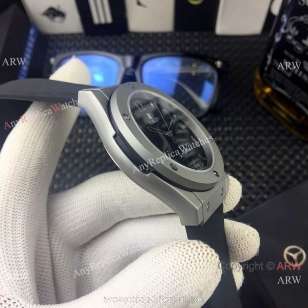 New Replica Hublot Classic Fusion Sand Case Silver Dial Watch 6