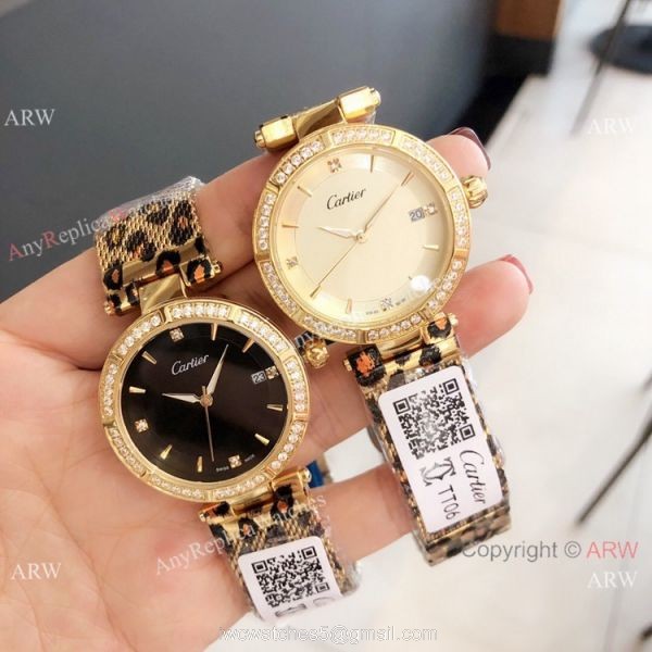 Replica Cartier Pasha de 35mm Lady watch Leopard Strap 6