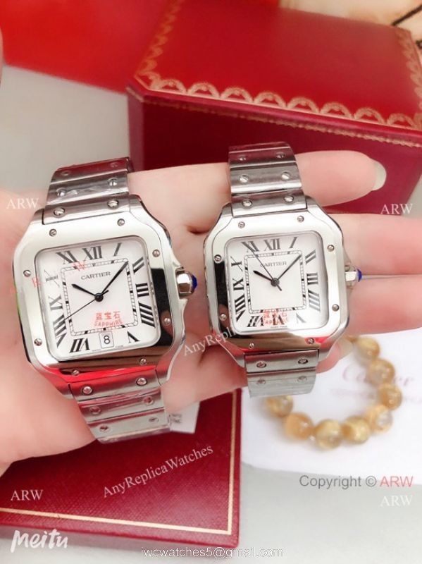 New Replica Cartier Santos de All Gold Watch 39mm or 35mm 6
