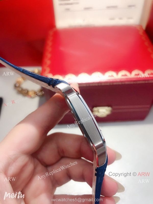 Buy Replica Cartier Santos de SS White Roman Dial Watch Quartz 6