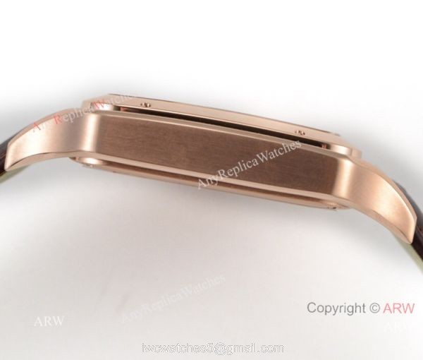 Swiss 9015 Cartier Santos-Dumont Rose Gold Watch New Cartier Watches 6