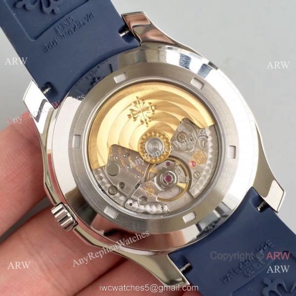 PF Factory V2 Patek Philippe Aquanaut SS Blue Dial Watch Super Clone 6