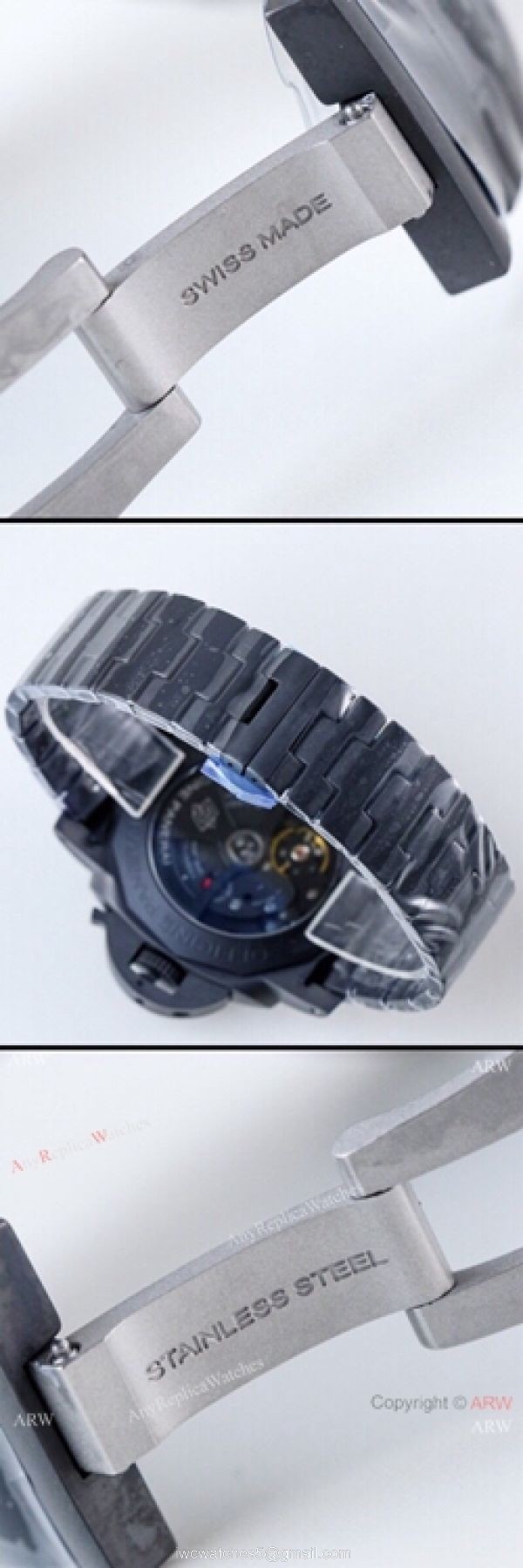 (VS) Swiss Replica Luminor 1950 44 GMT Ceramica Panerai Bracelet PAM438 6